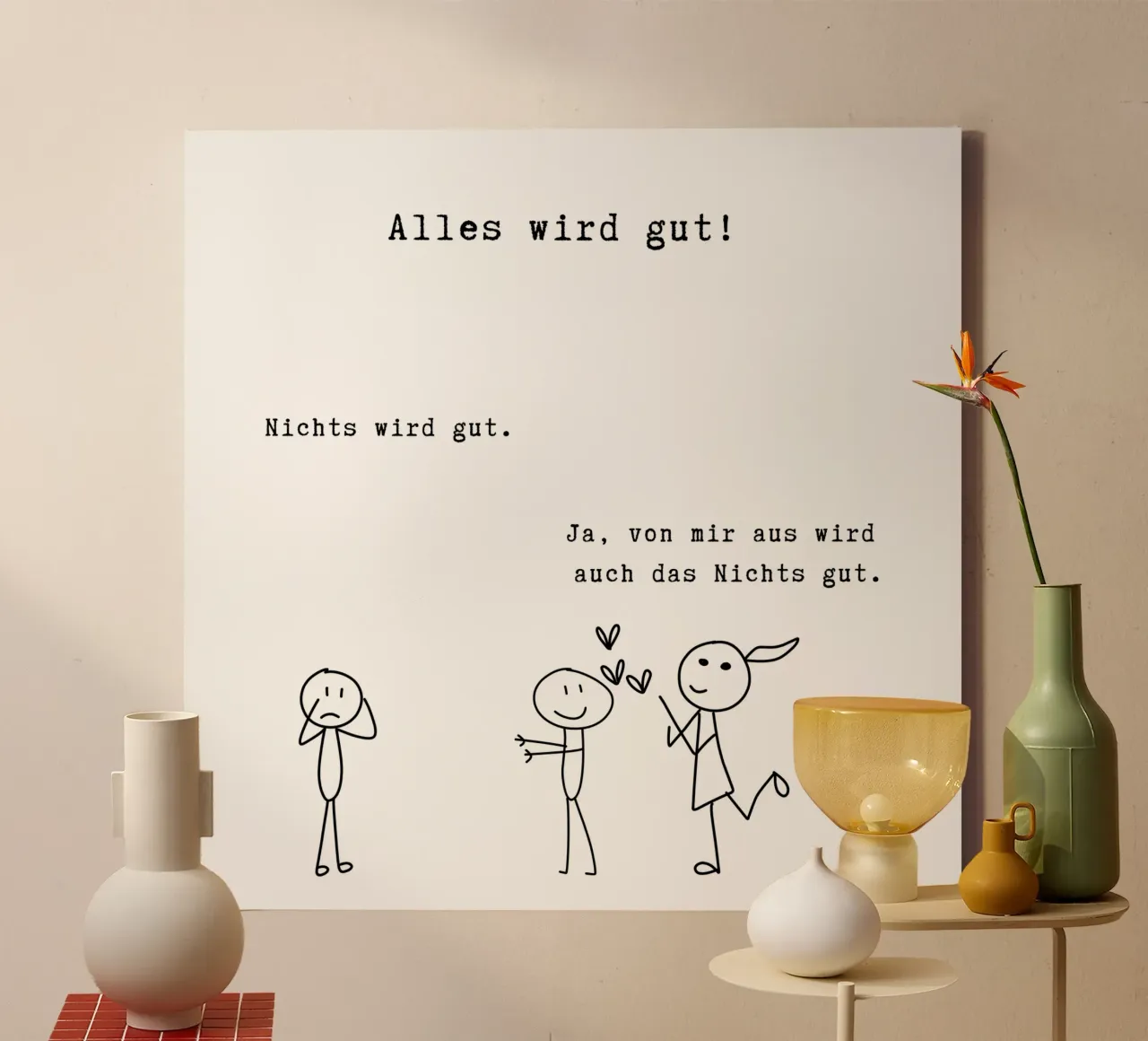 Alles wird gut tela da PurePeachStudio