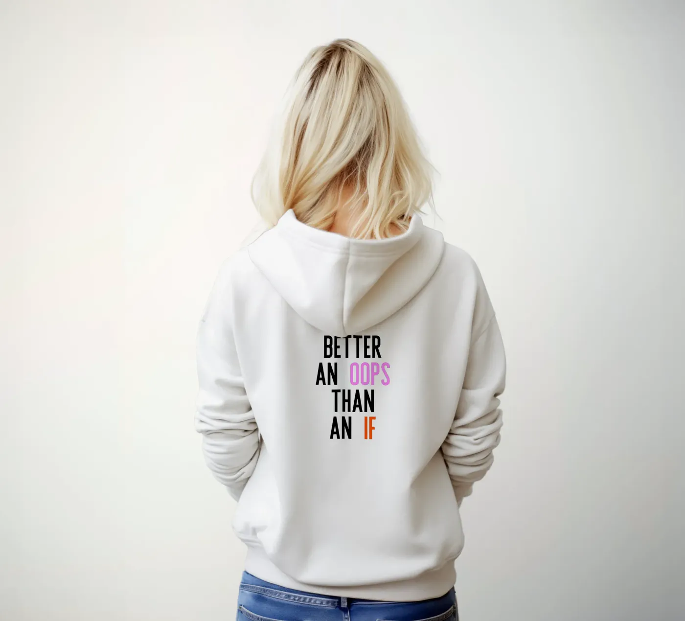 Better Oops felpa con cappuccio da PurePeachStudio