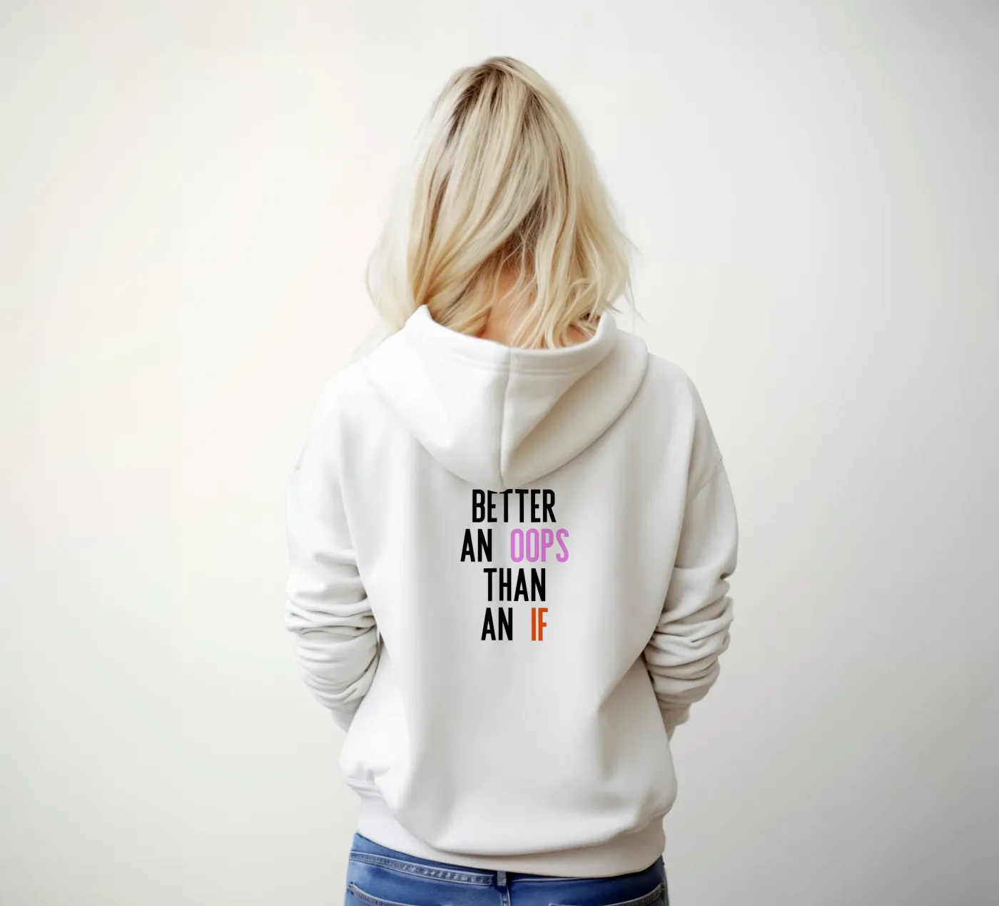 Better Oops felpa con cappuccio da PurePeachStudio