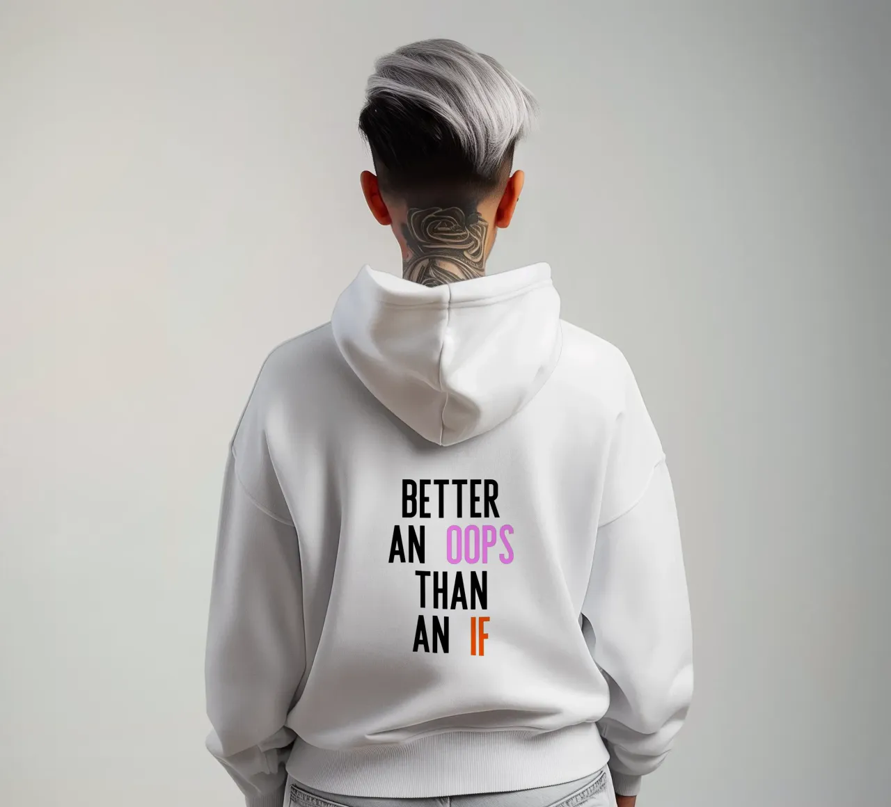 Better Oops felpa con cappuccio da PurePeachStudio