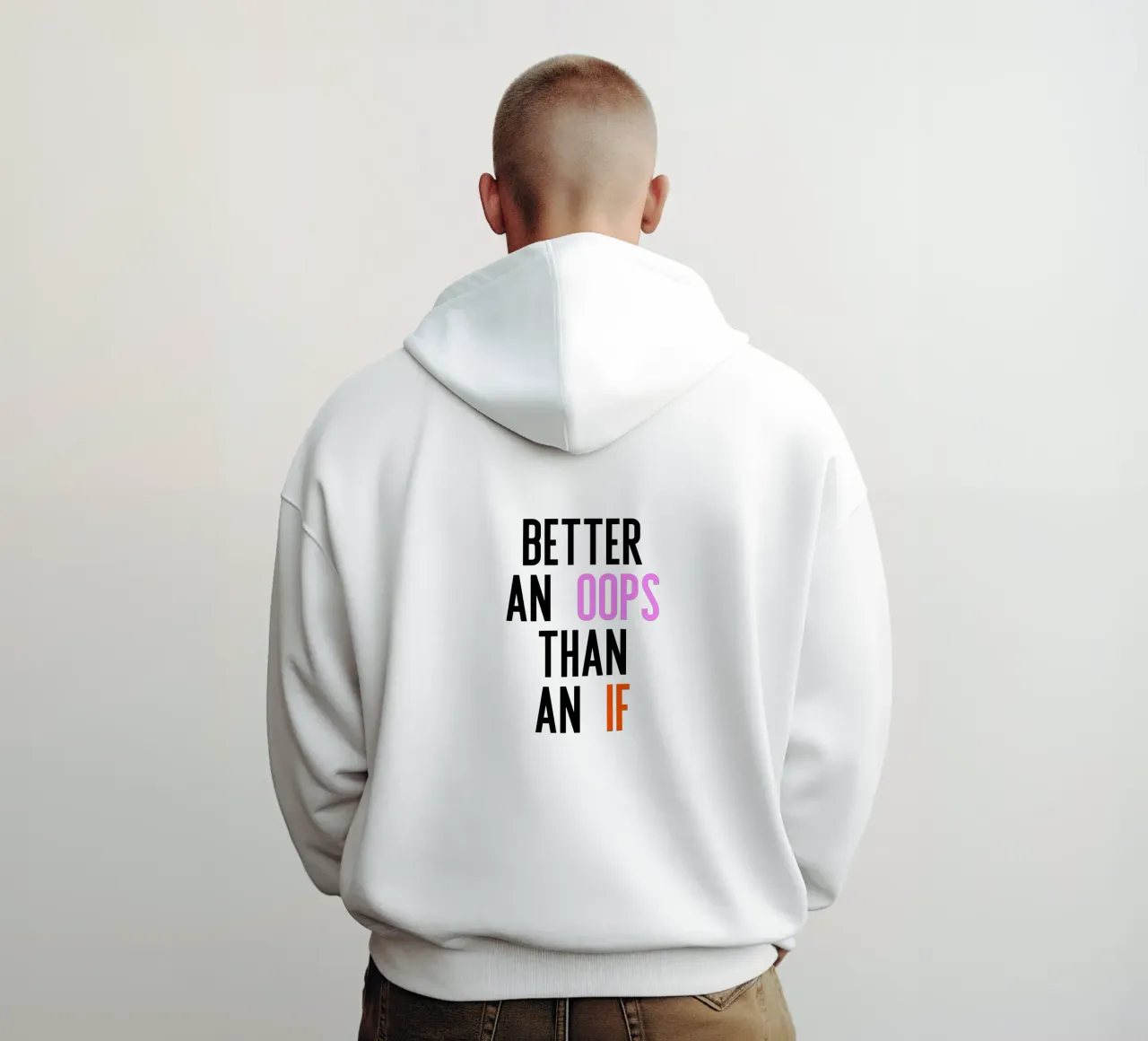 Better Oops felpa con cappuccio da PurePeachStudio