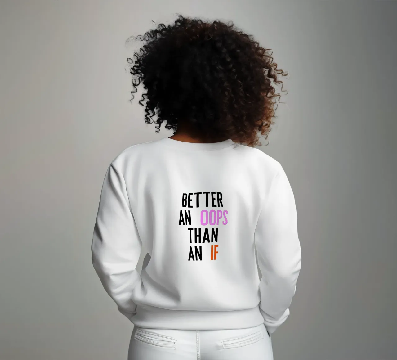 Better Oops sweatshirt van PurePeachStudio