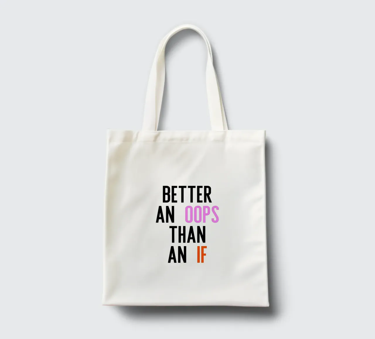 Better Oops borsa in juta da PurePeachStudio