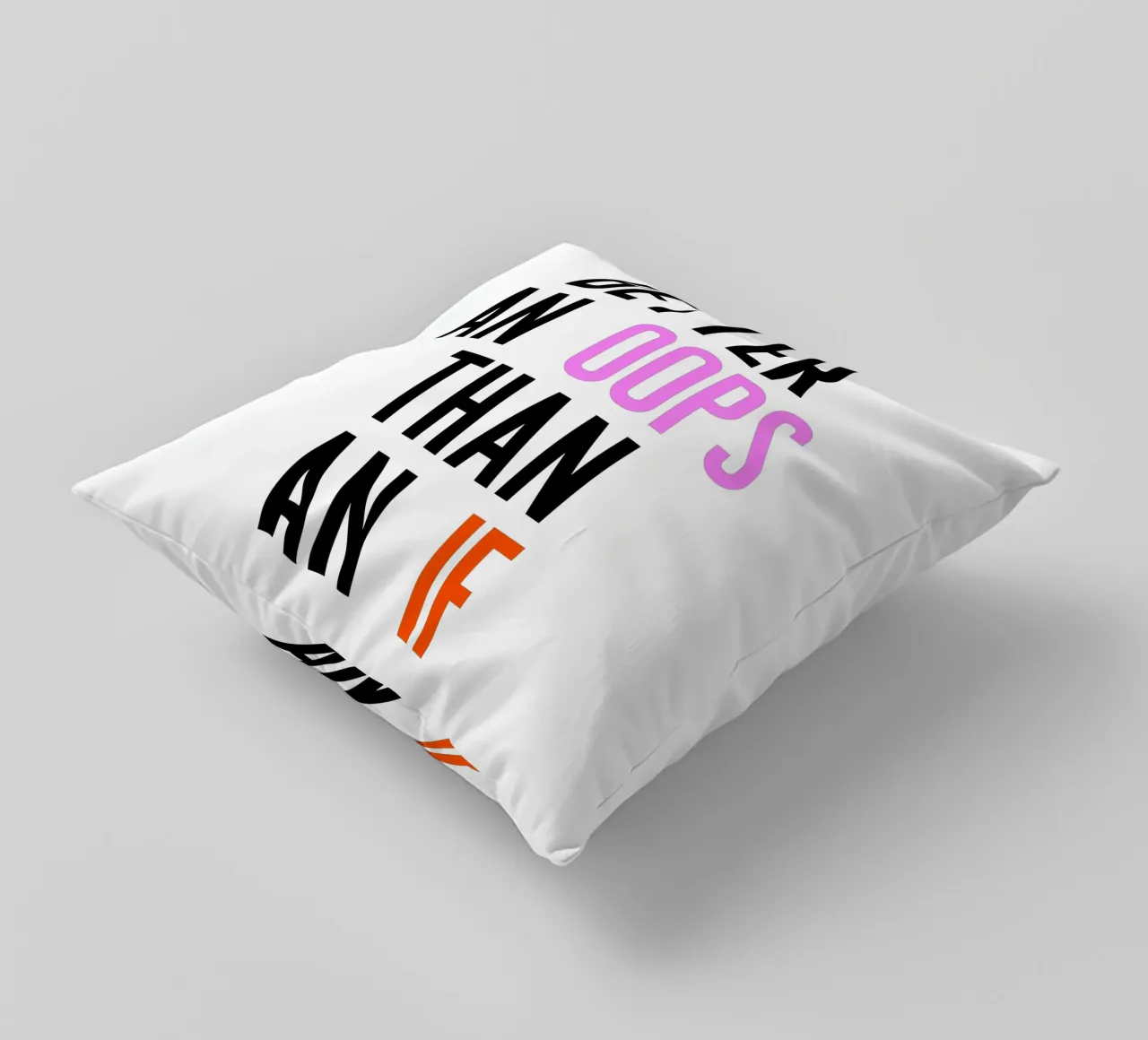 Better Oops cuscino da PurePeachStudio