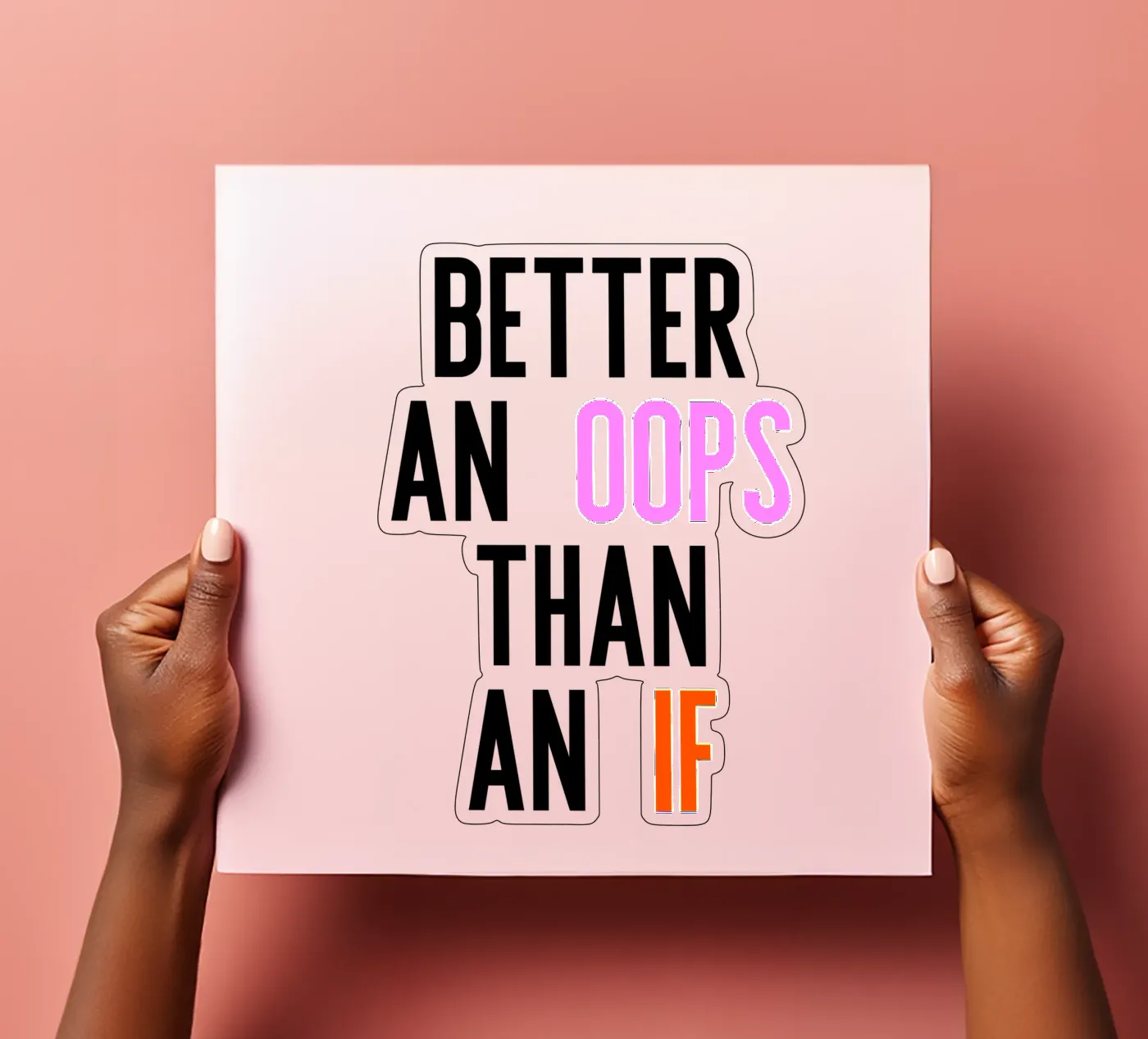 Better Oops stickervel van PurePeachStudio