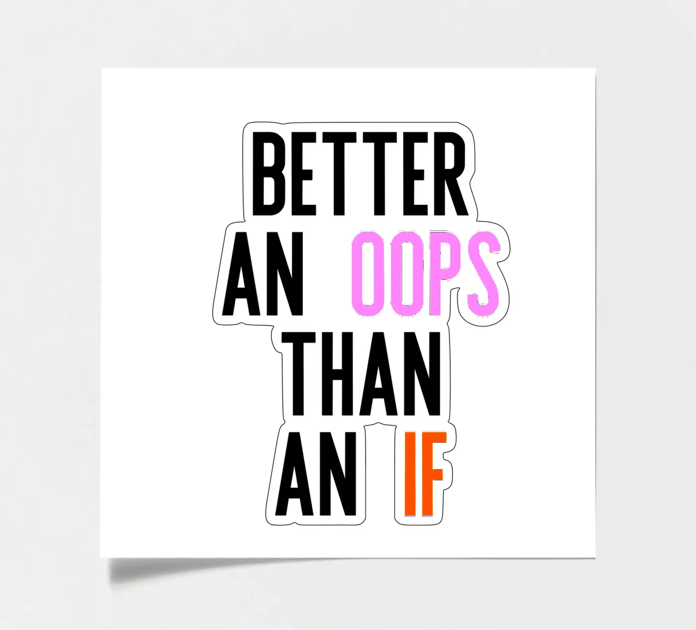 Better Oops stickervel van PurePeachStudio