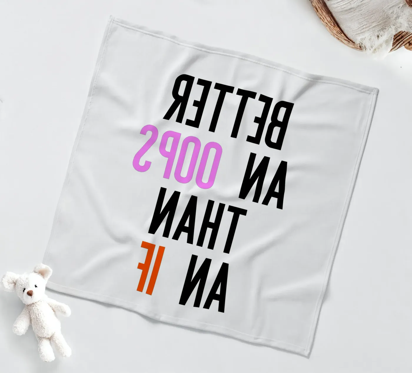 Better Oops Fleecedecke von PurePeachStudio