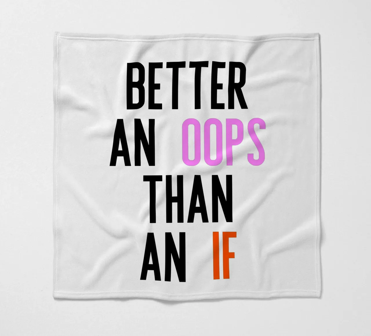 Better Oops Fleecedecke von PurePeachStudio
