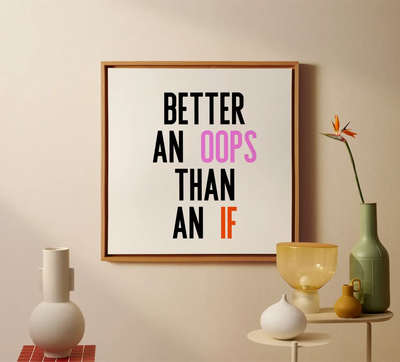 Better Oops canvas by PurePeachStudio