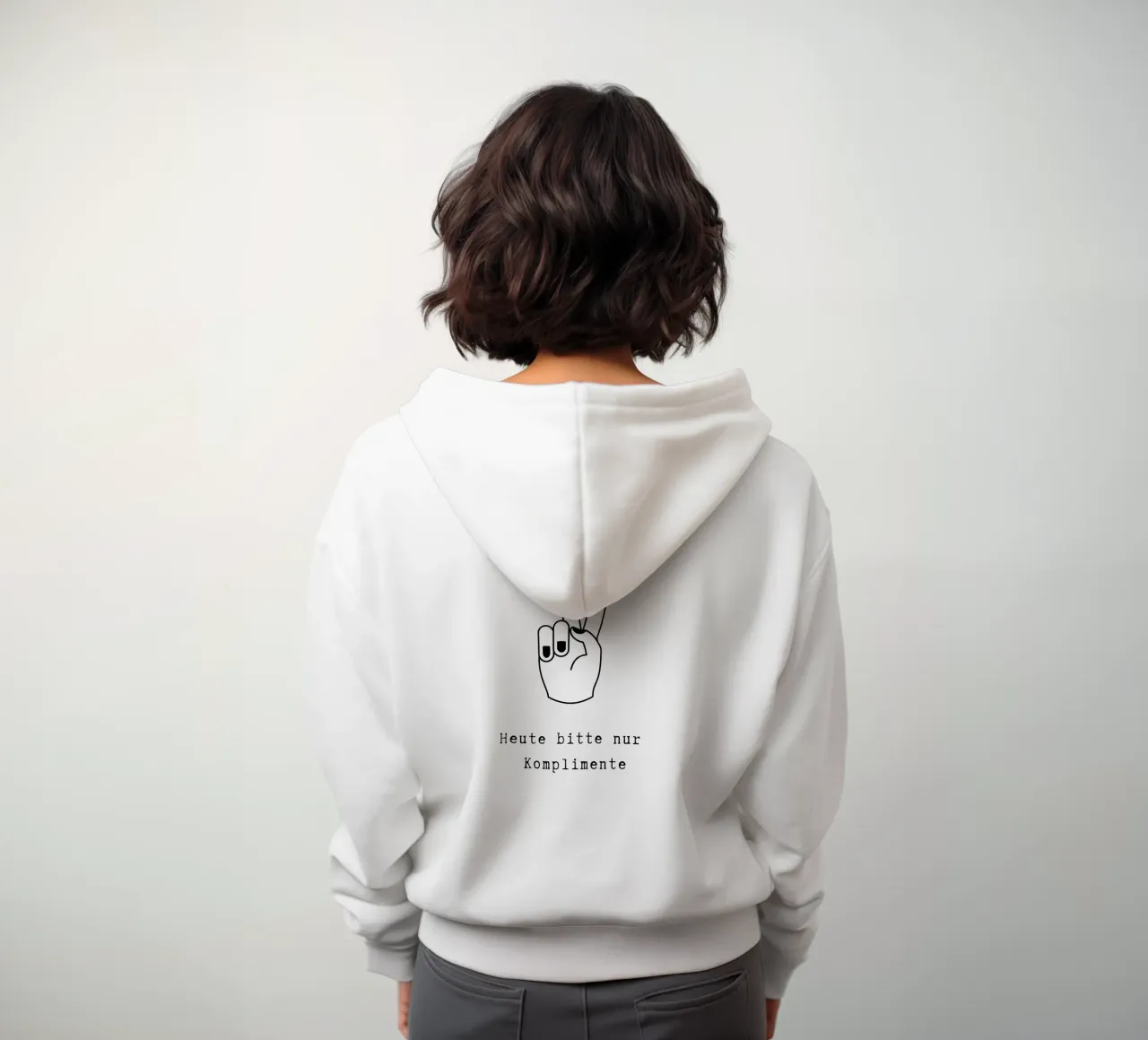 Komplimente felpa con cappuccio da PurePeachStudio