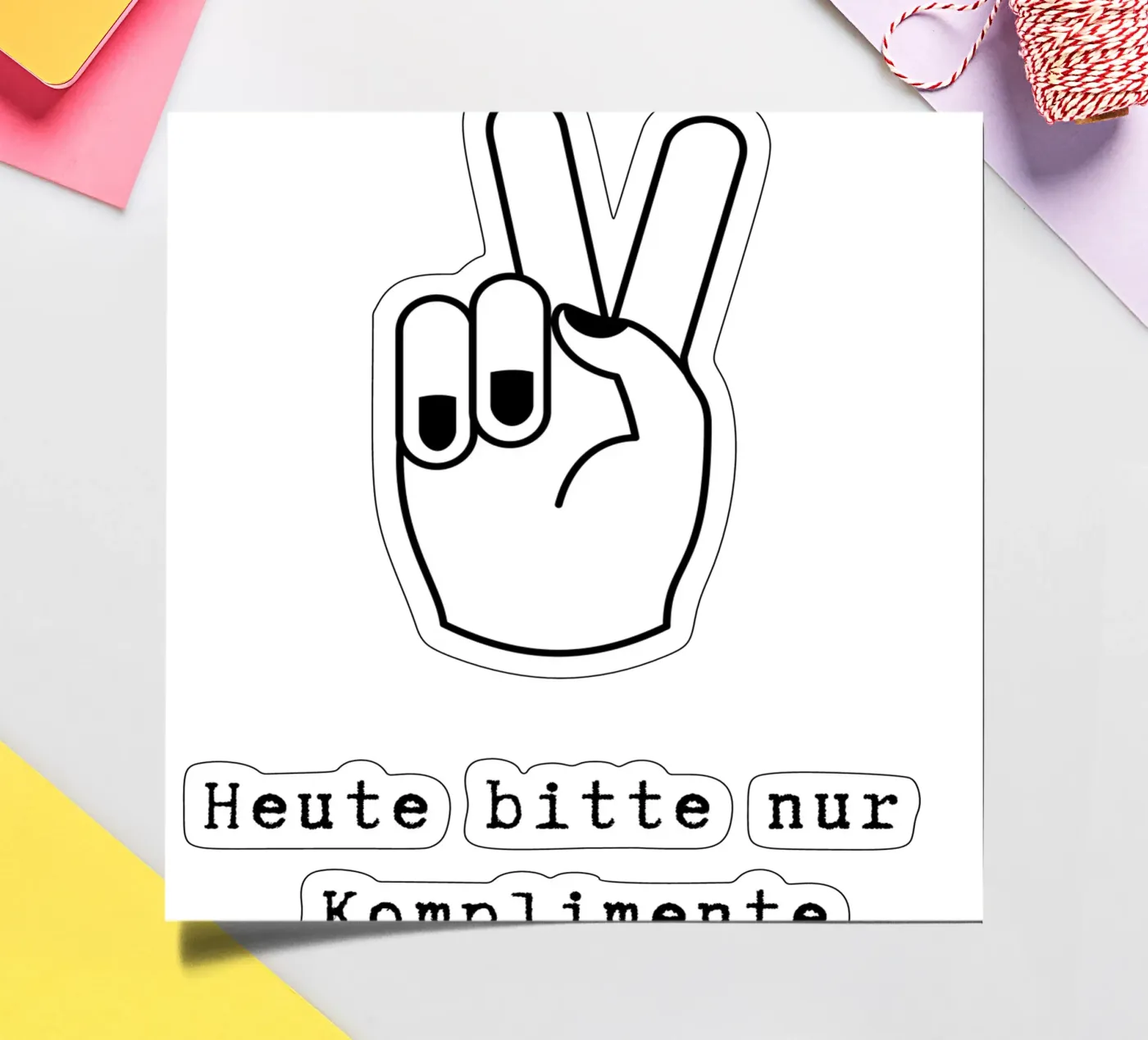 Komplimente stickervel van PurePeachStudio