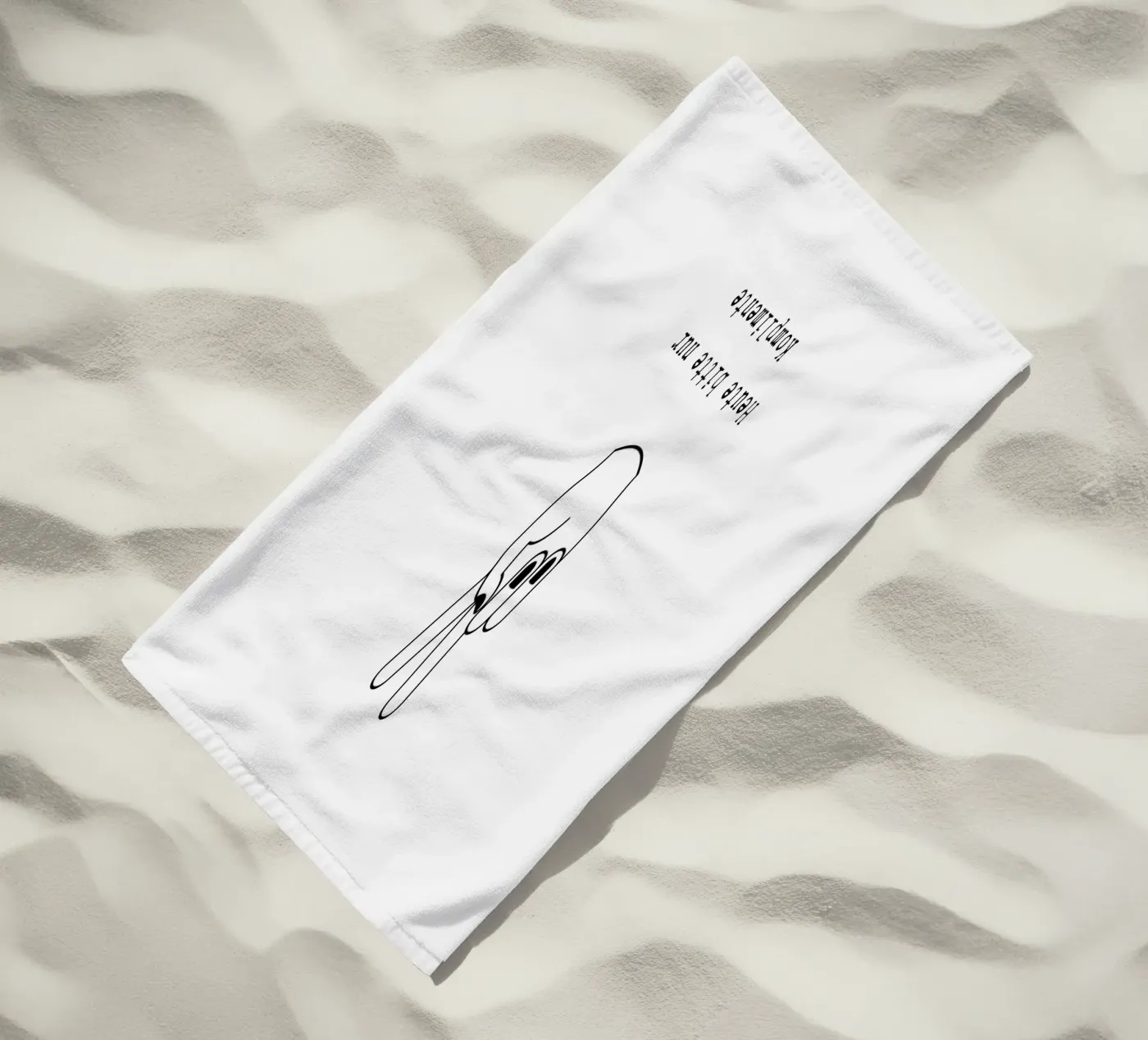 Komplimente beach towel by PurePeachStudio