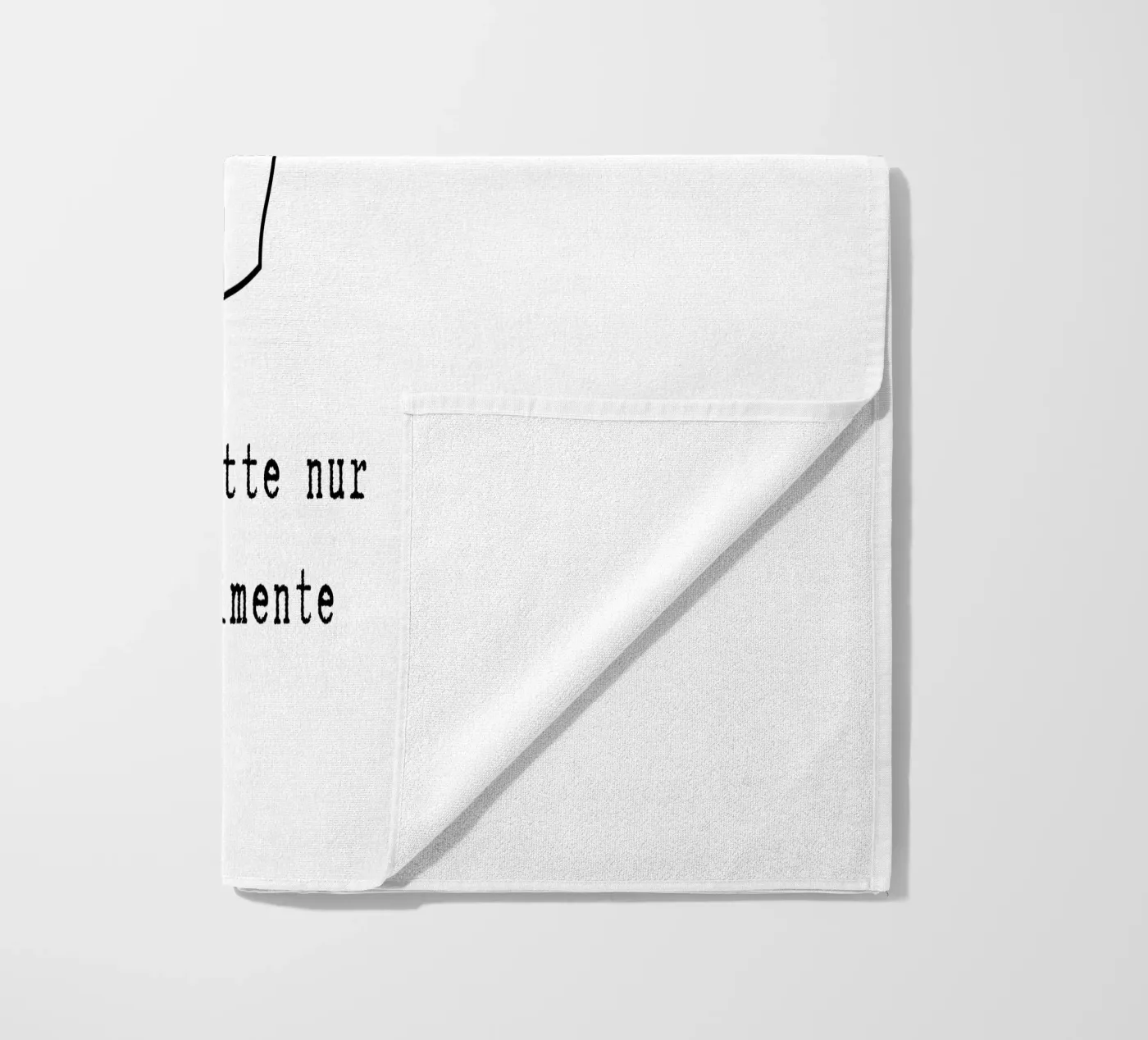 Komplimente beach towel by PurePeachStudio