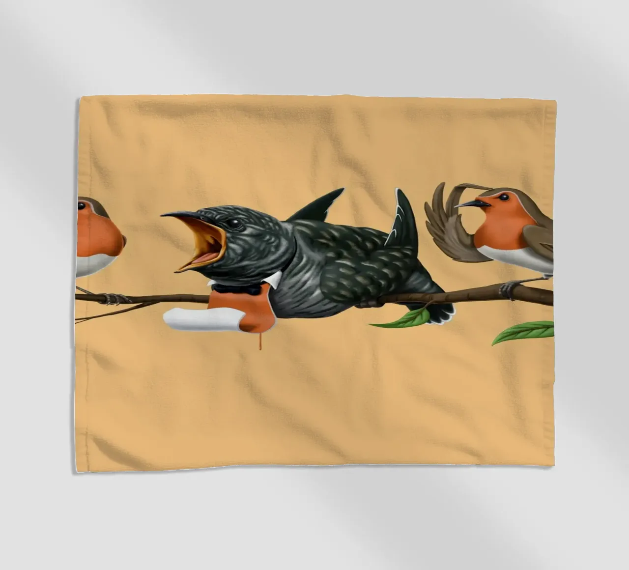 Cock Robin (Coloured) telo mare da Rob Art | Illustration