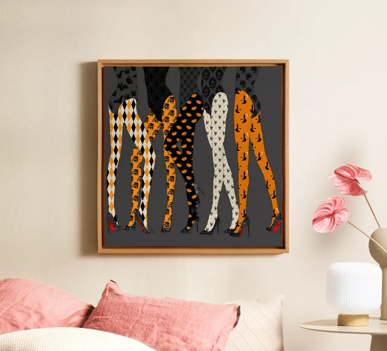 HALLOWEEN WITCHES AND SPELLS canvas met Baklijst van ARTOMATIC