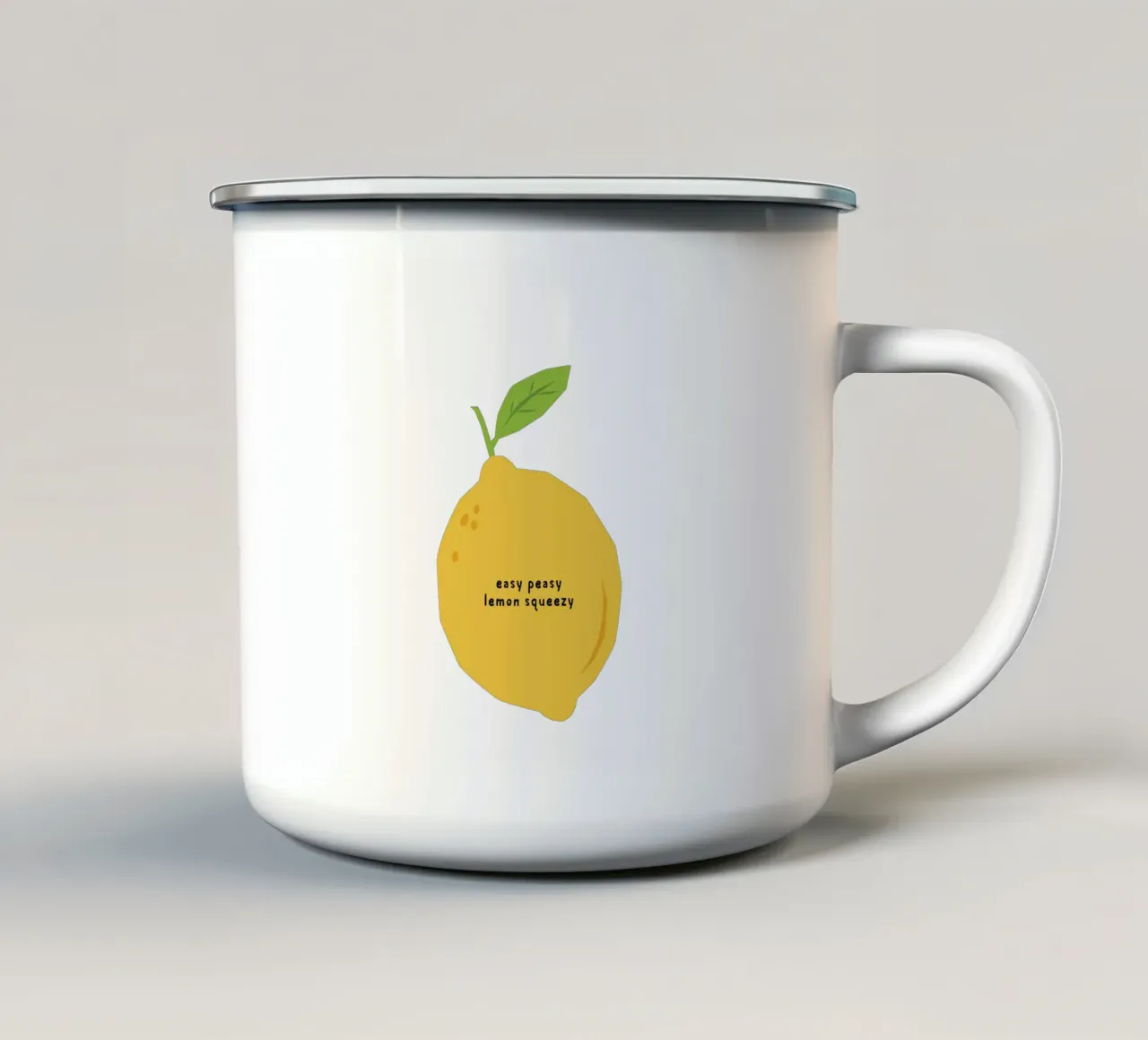 Lemon Spirit tazza in smalto da PurePeachStudio