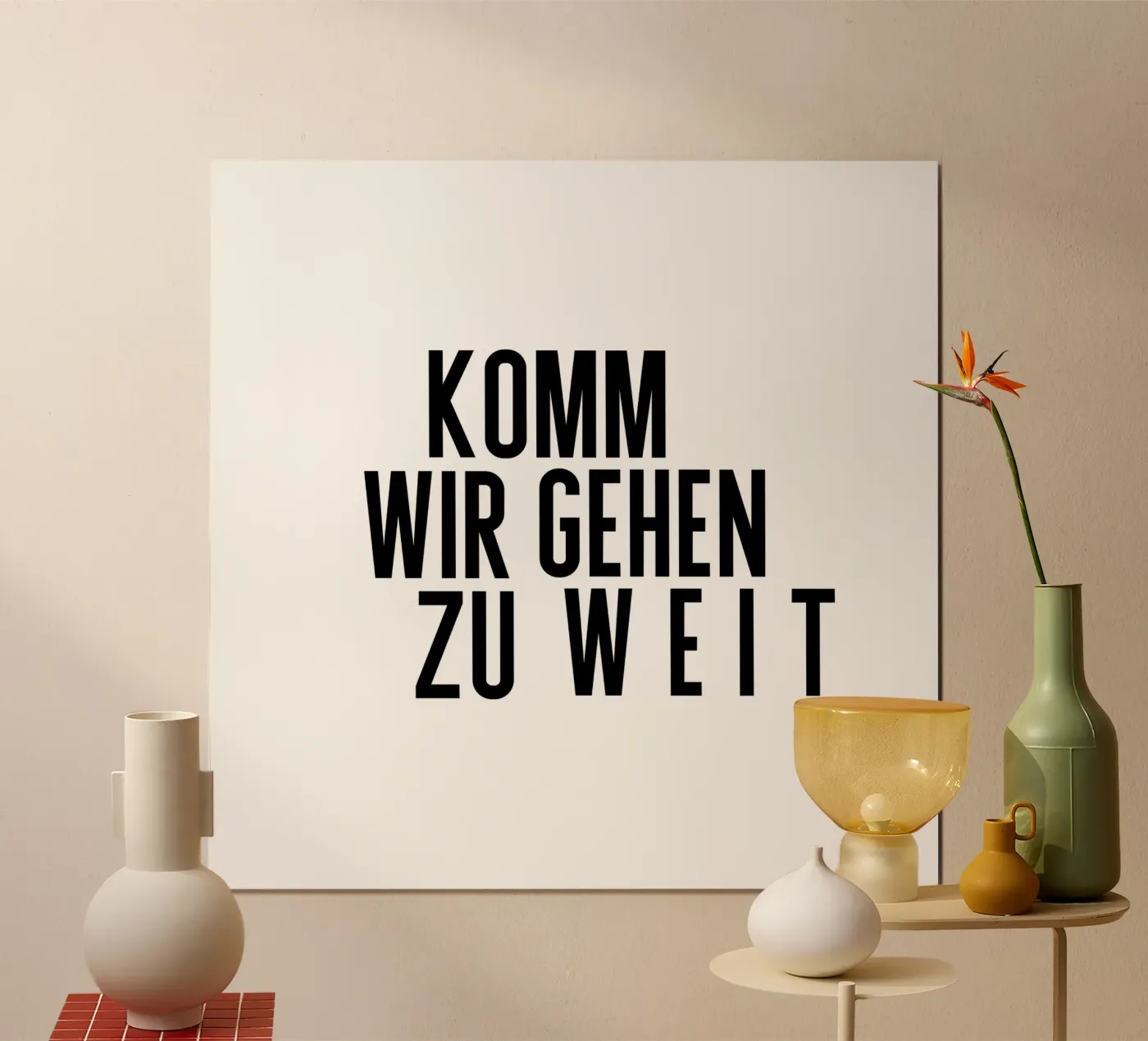 Zu Weit poster by PurePeachStudio