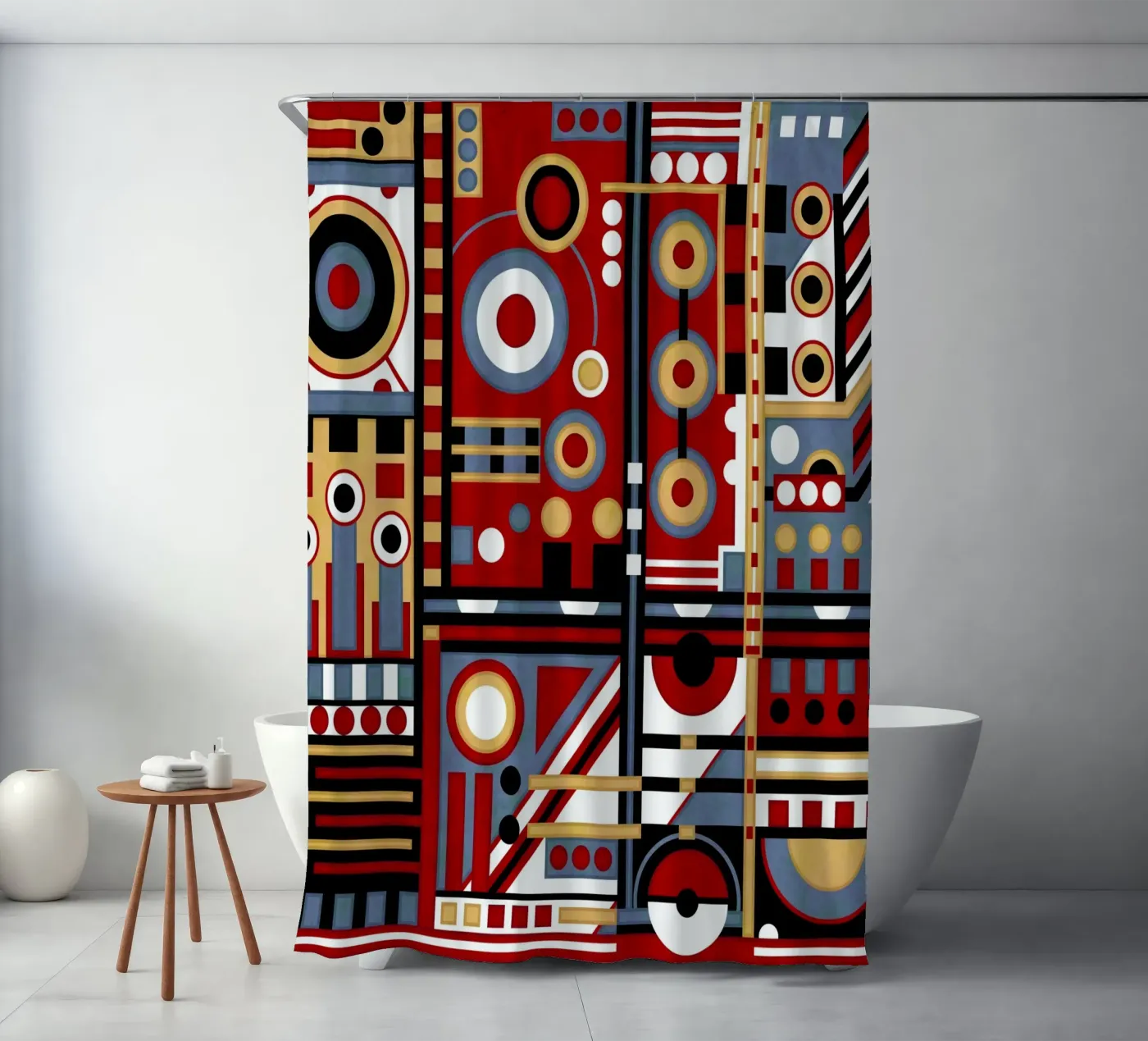 Interface shower curtain by shellybremmer