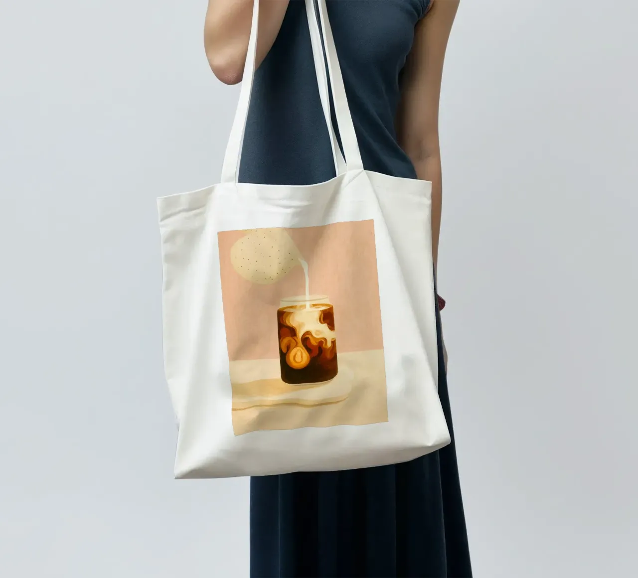 Caffe Latte borsa in juta da PurePeachStudio