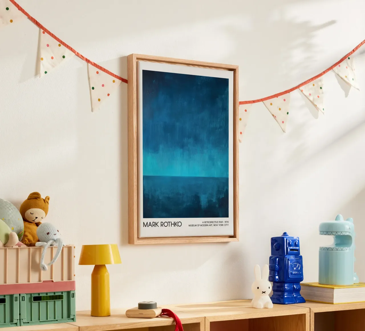 Mark Rothko Abstract zeegezicht, Blauw expressionisme canvas van Bakara