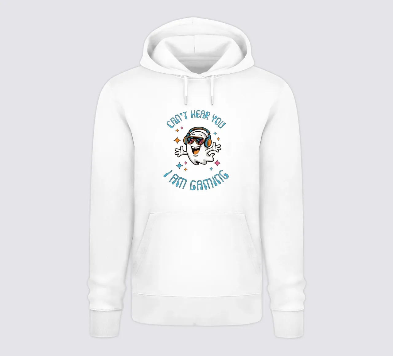 CAN’T HEAR YOU – I AM GAMING - Ghost felpa con cappuccio da studiovinja