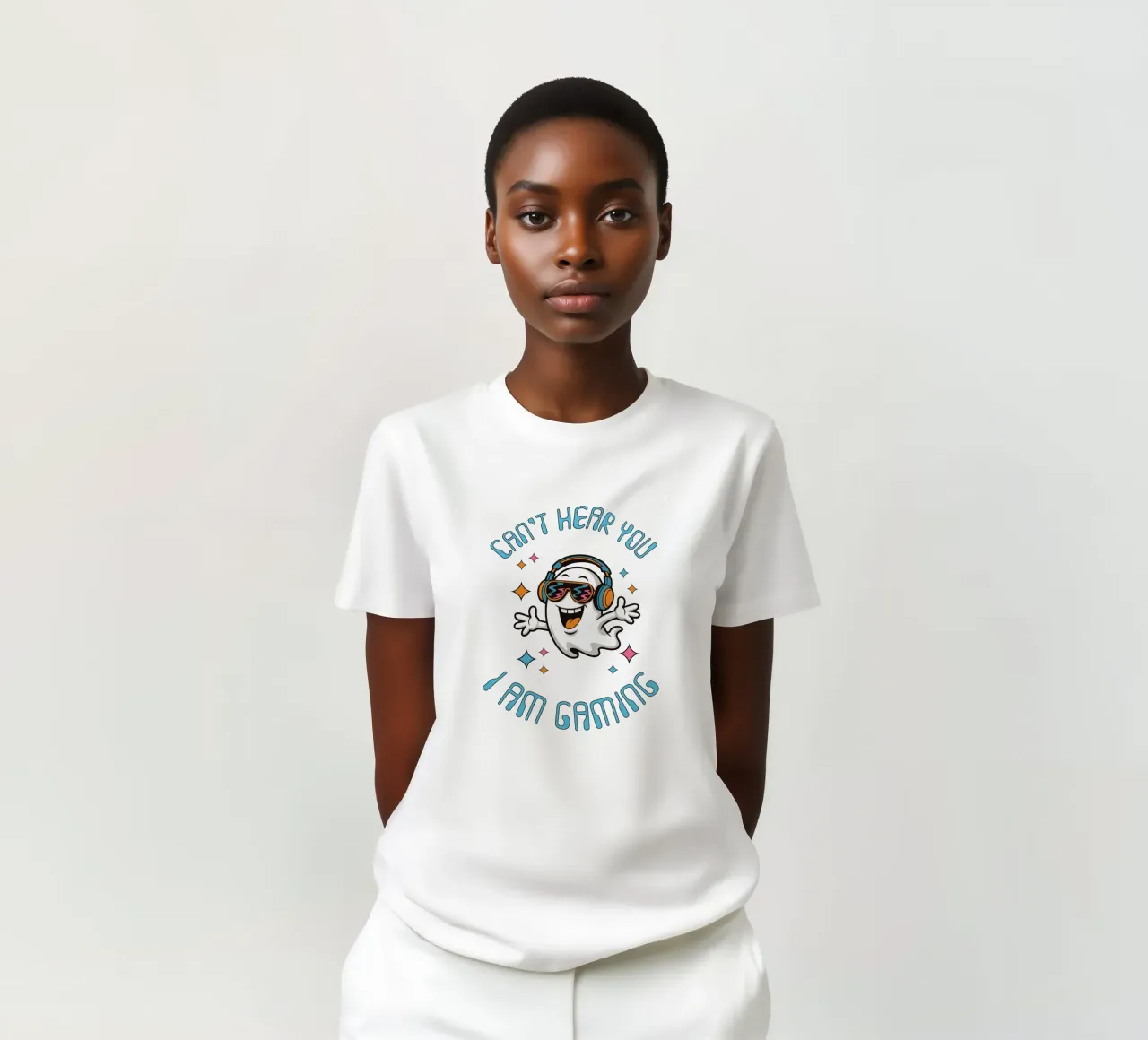 CAN’T HEAR YOU – I AM GAMING - Ghost t-shirt da studiovinja