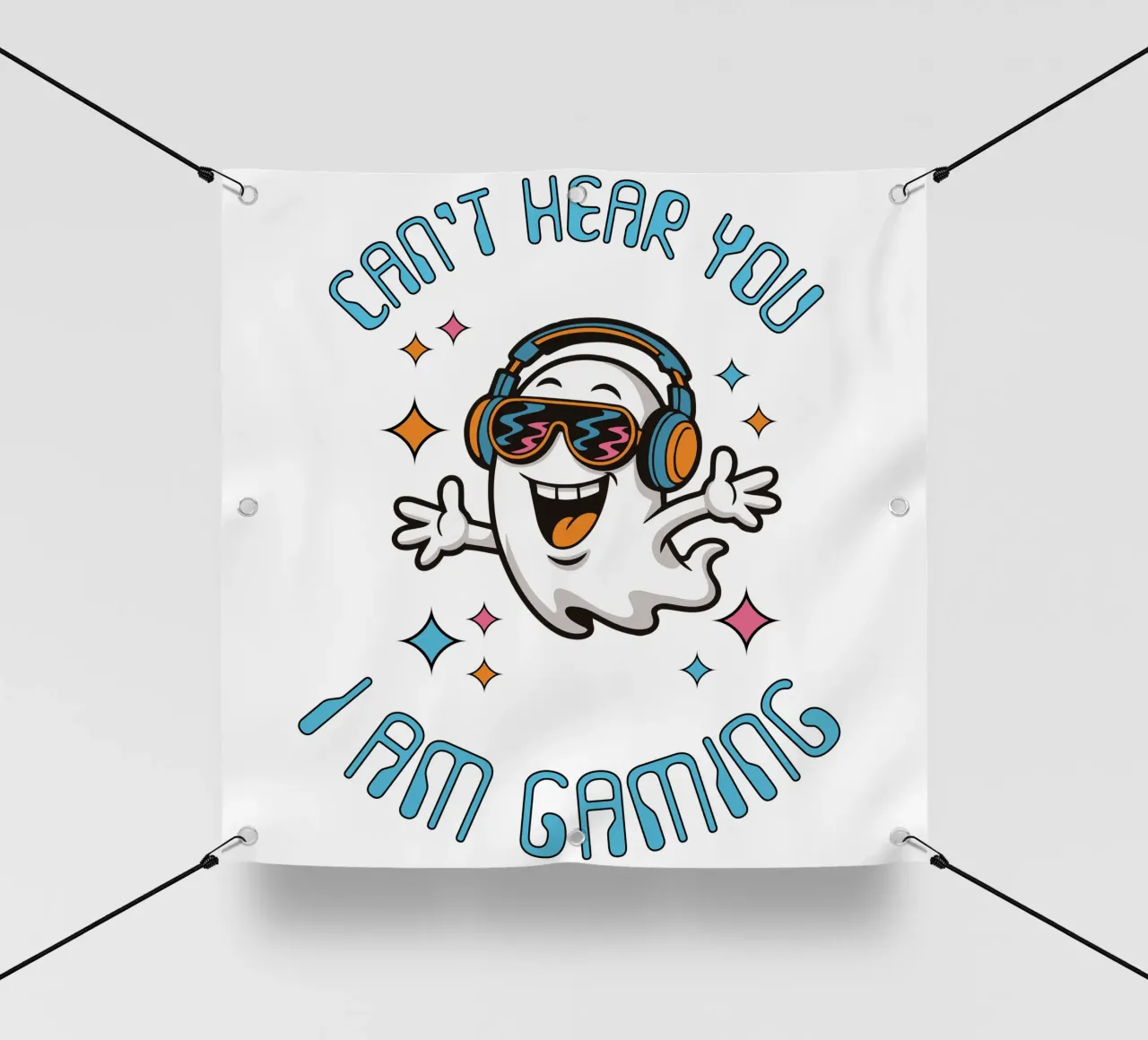 CAN’T HEAR YOU – I AM GAMING - Ghost telo in pvc da studiovinja