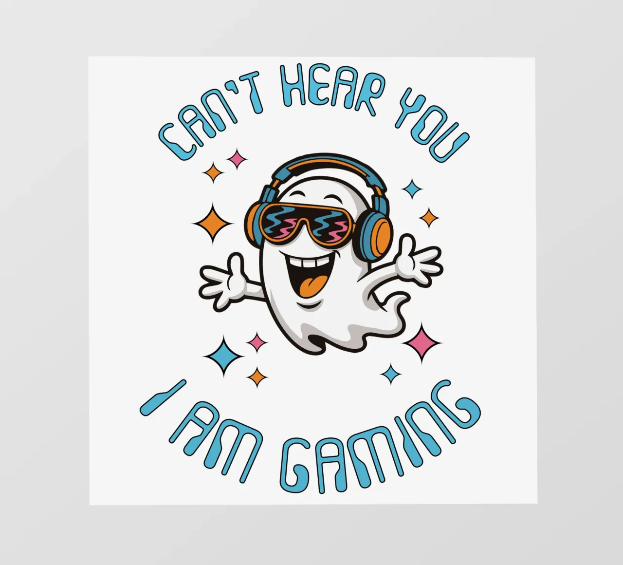 CAN’T HEAR YOU – I AM GAMING - Ghost telo in pvc da studiovinja