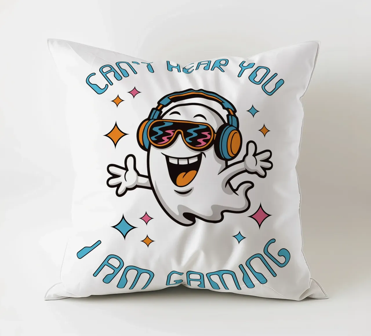 CAN’T HEAR YOU – I AM GAMING - Ghost cuscino da studiovinja