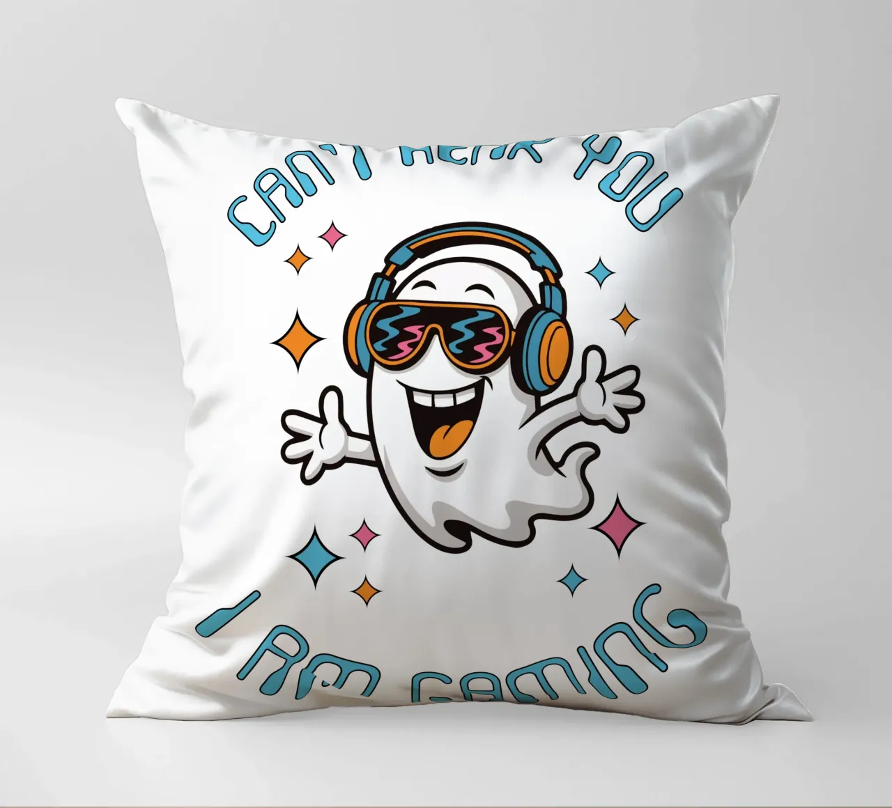 CAN’T HEAR YOU – I AM GAMING - Ghost cuscino da studiovinja