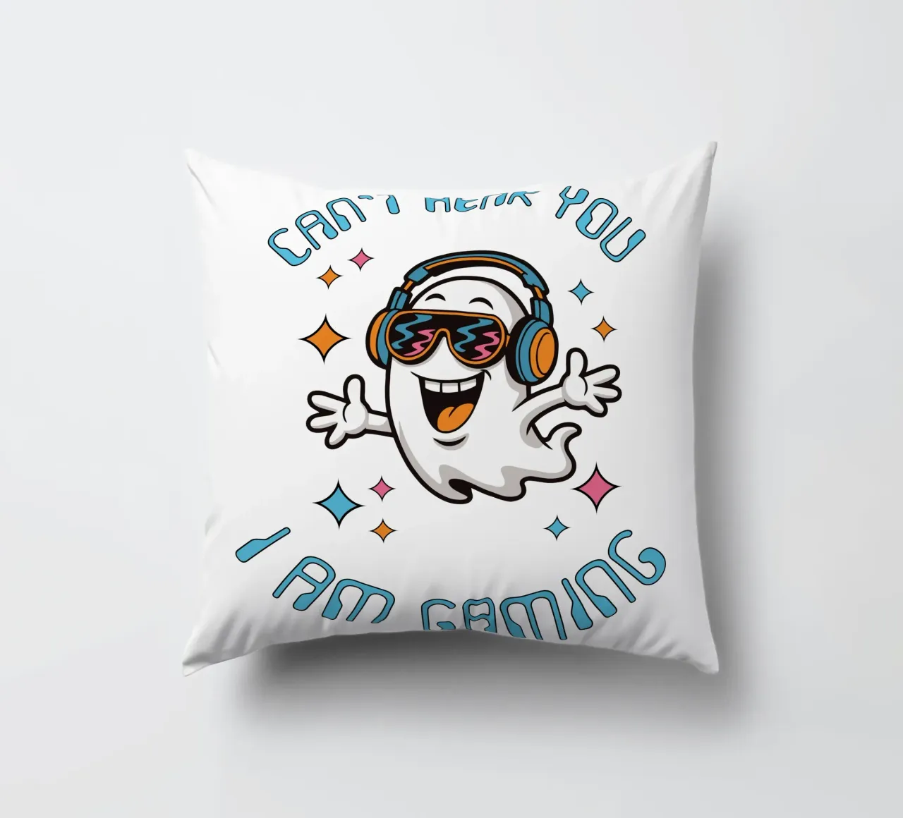CAN’T HEAR YOU – I AM GAMING - Ghost cuscino da studiovinja