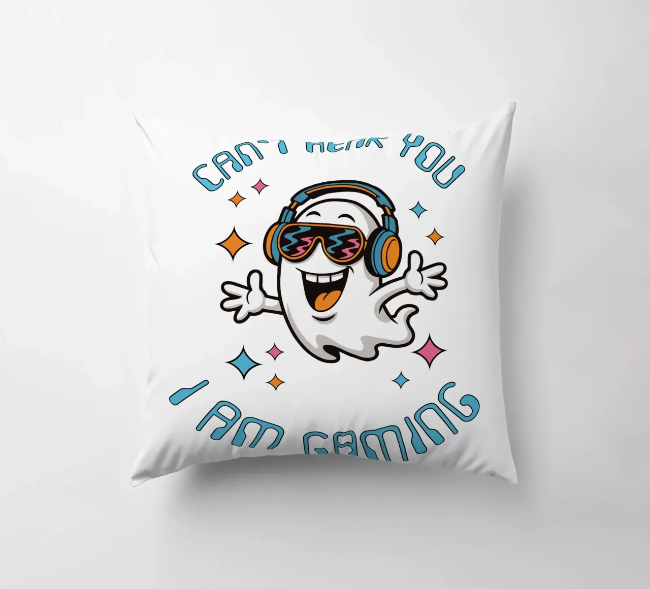 CAN’T HEAR YOU – I AM GAMING - Ghost cuscino da studiovinja