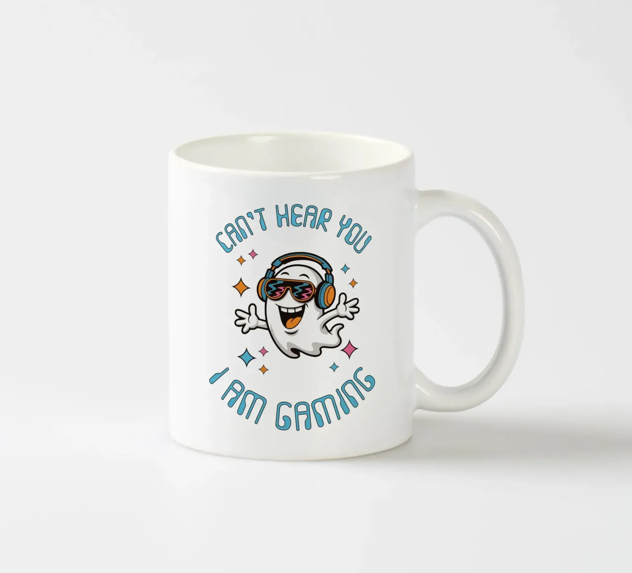 CAN’T HEAR YOU – I AM GAMING - Ghost tazza in ceramica da studiovinja