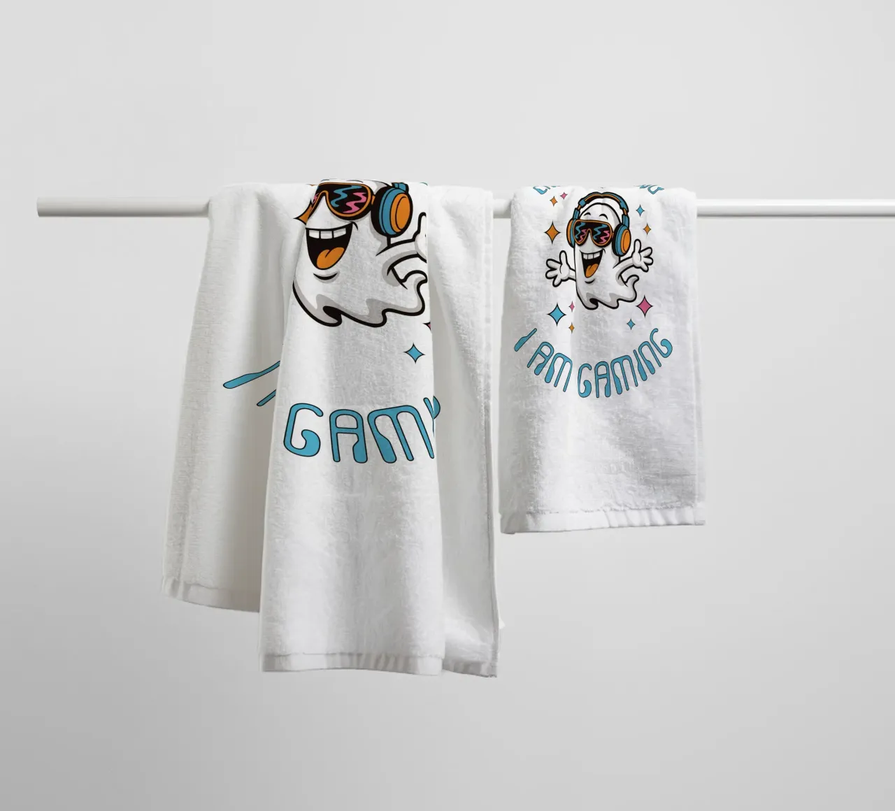 CAN’T HEAR YOU – I AM GAMING - Ghost asciugamano da bagno da studiovinja