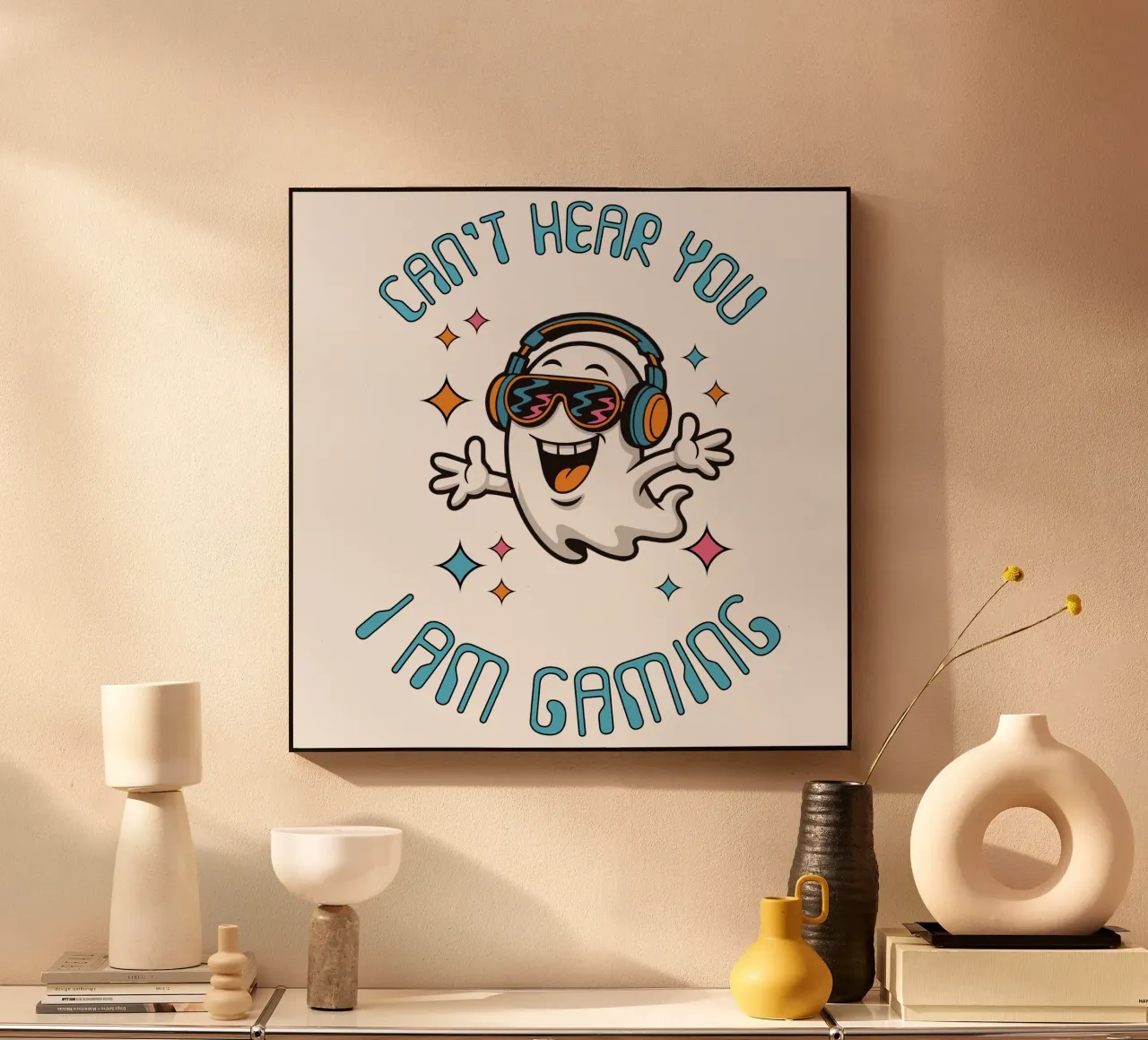 CAN’T HEAR YOU – I AM GAMING - Ghost alluminio dibond da studiovinja