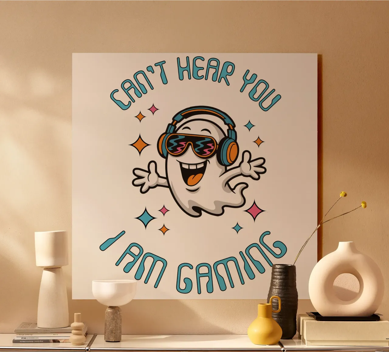 CAN’T HEAR YOU – I AM GAMING - Ghost alluminio dibond da studiovinja