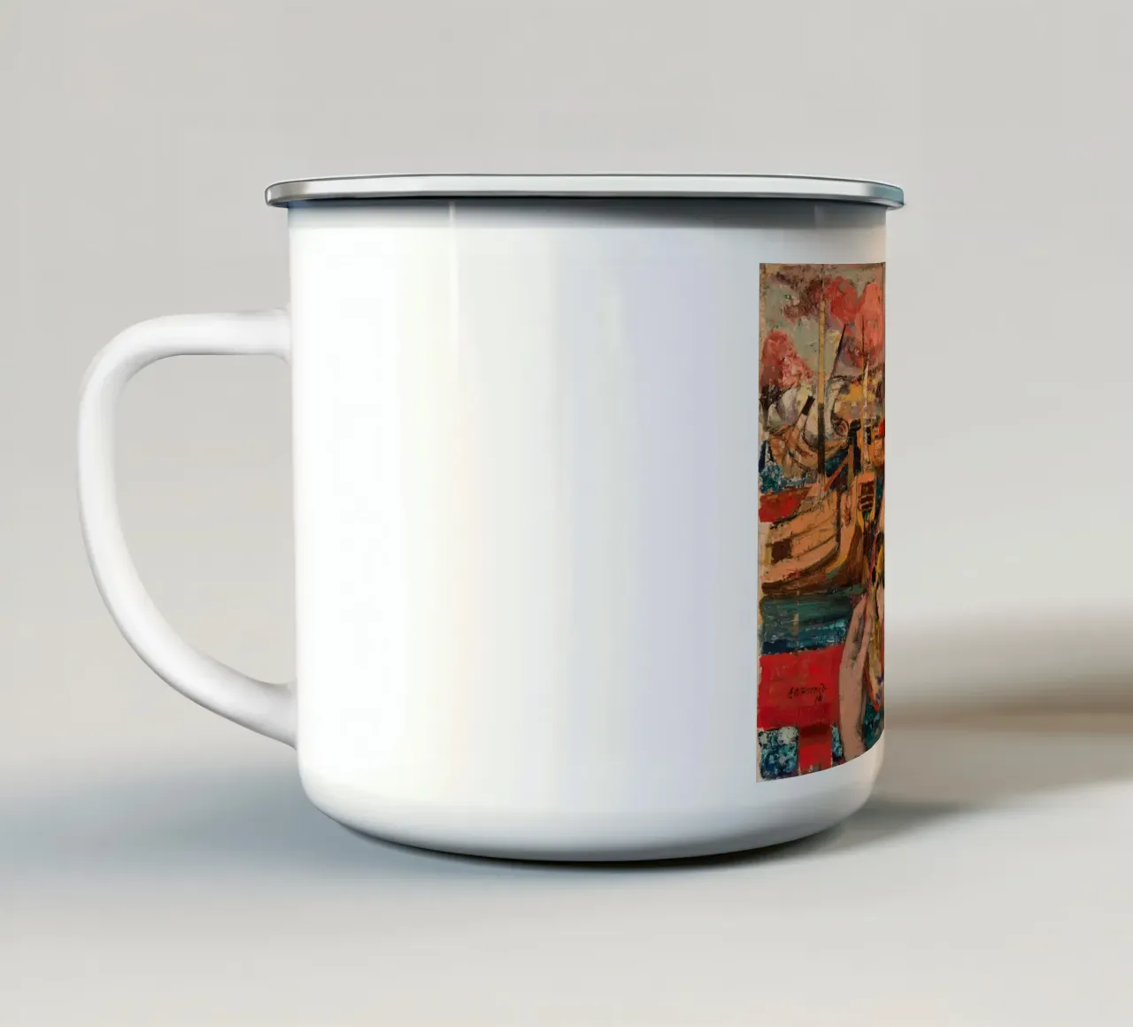 The Balcony, Yokohama tazza in smalto da vintageshop