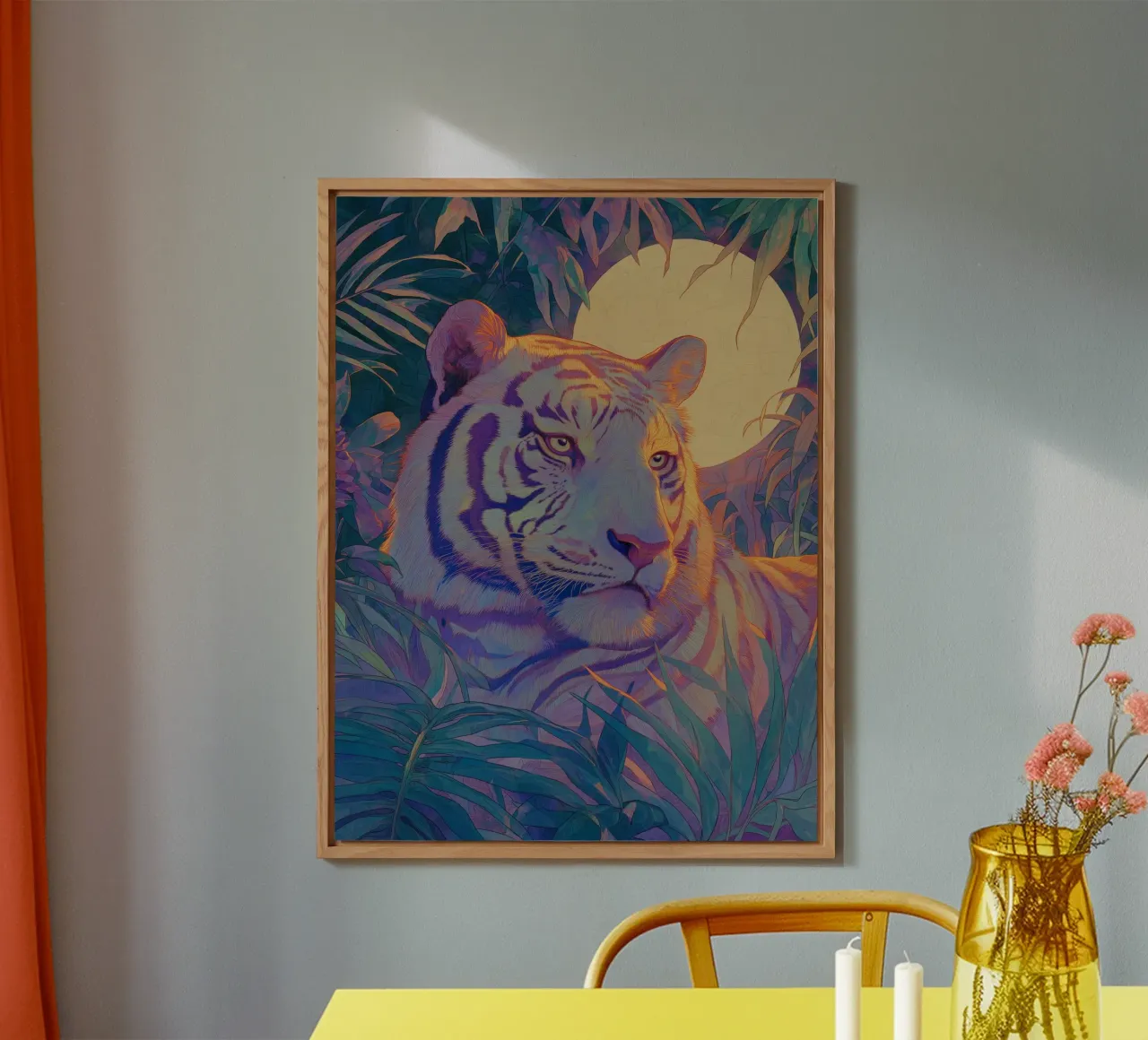 Tigre iridescente alluminio dibond da Art Center