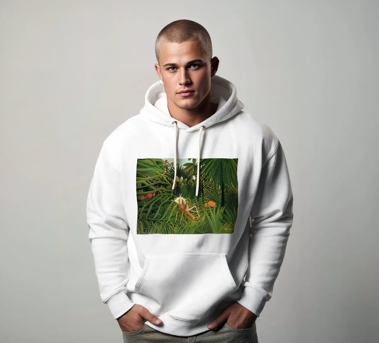 Henri Rousseau 19 felpa con cappuccio da loniegrimes