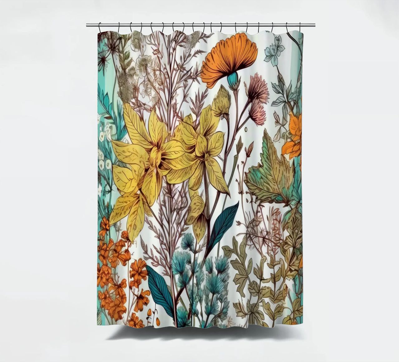 Blumen Wiese Natur Kunst D Duschvorhang von Justyna Jaszke JBJart
