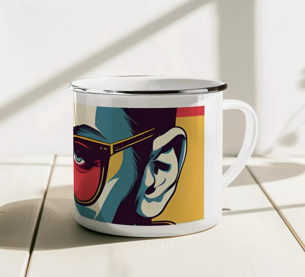 stile pop art vivace tazza in smalto da LIFESTYLE OBJECTS
