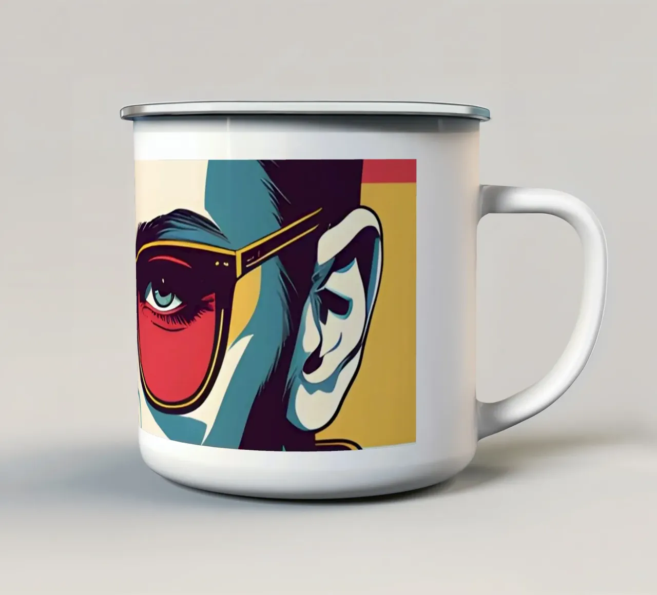 stile pop art vivace tazza in smalto da LIFESTYLE OBJECTS