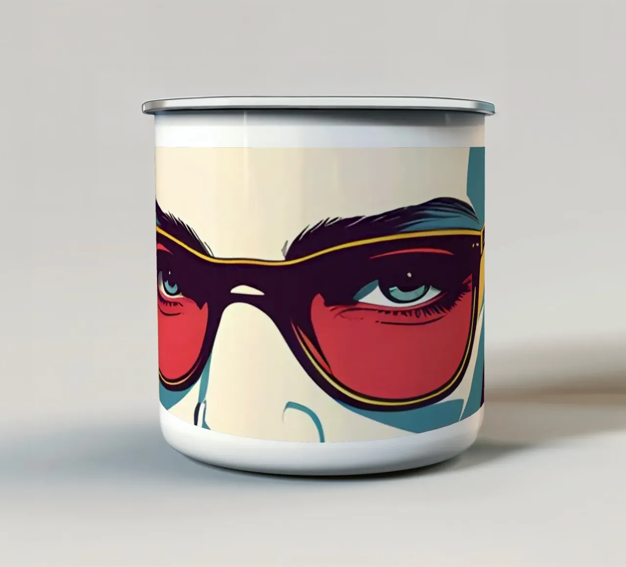 stile pop art vivace tazza in smalto da LIFESTYLE OBJECTS