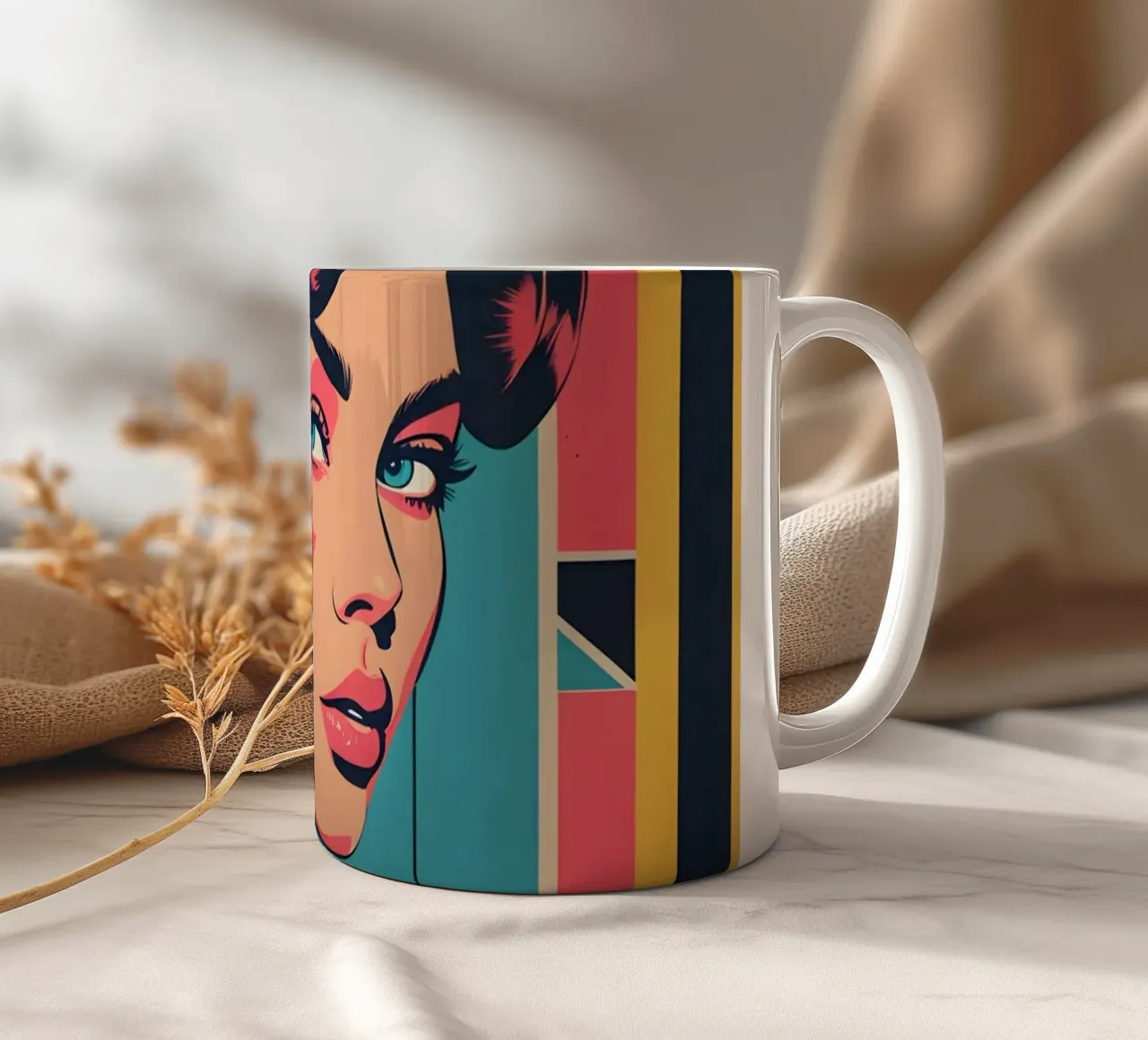 stile pop art vivace tazza in ceramica da LIFESTYLE OBJECTS