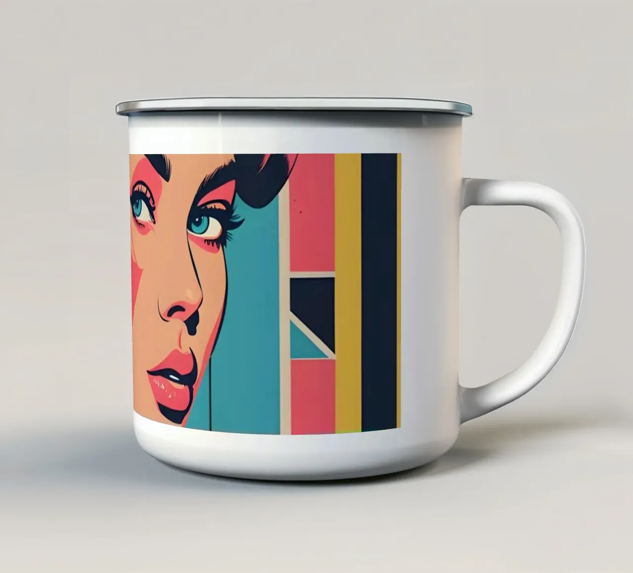 stile pop art vivace tazza in smalto da LIFESTYLE OBJECTS