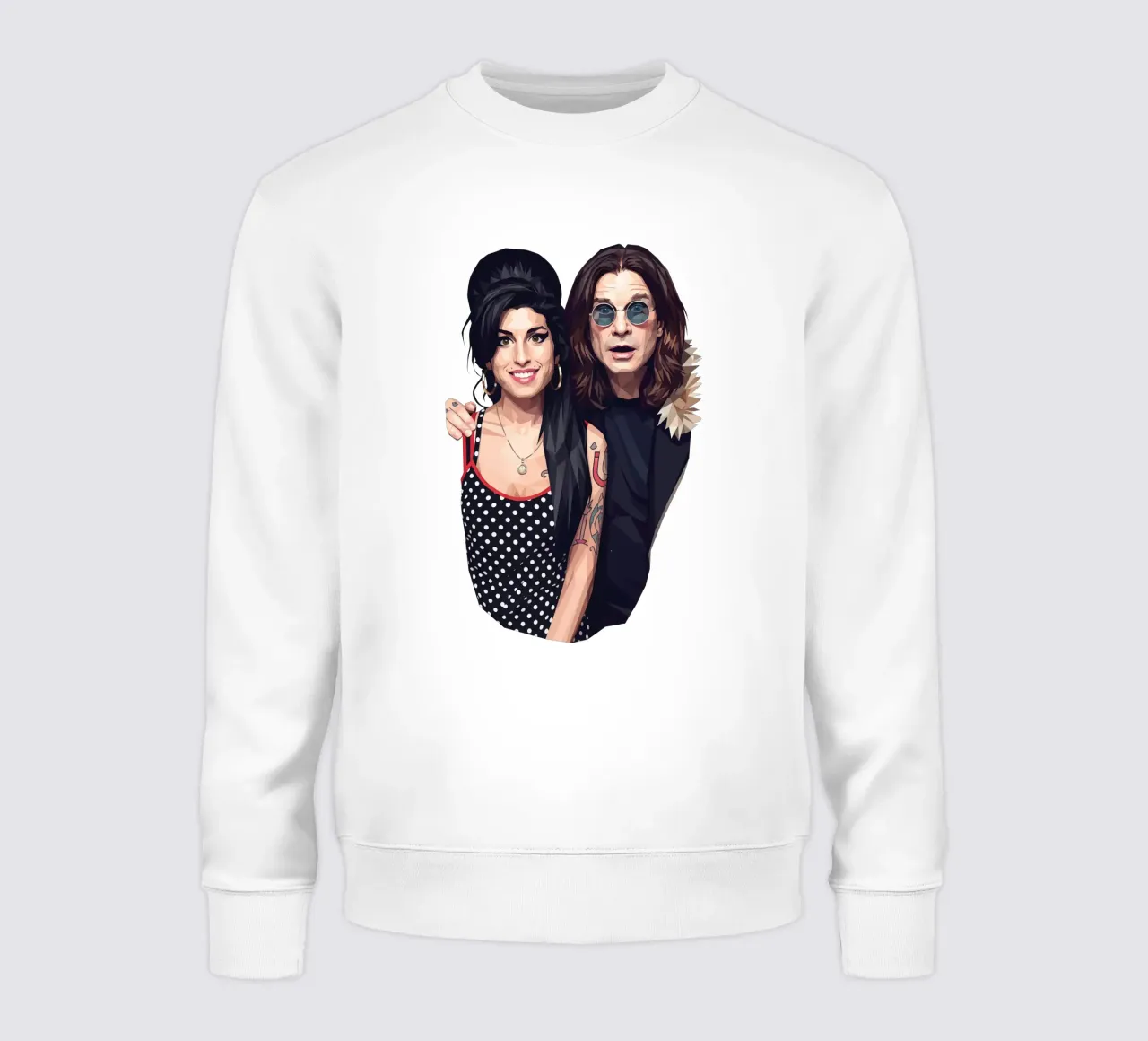 Amy Winehouse e Ozzy Osbourne Low Poly felpa da Low Profile