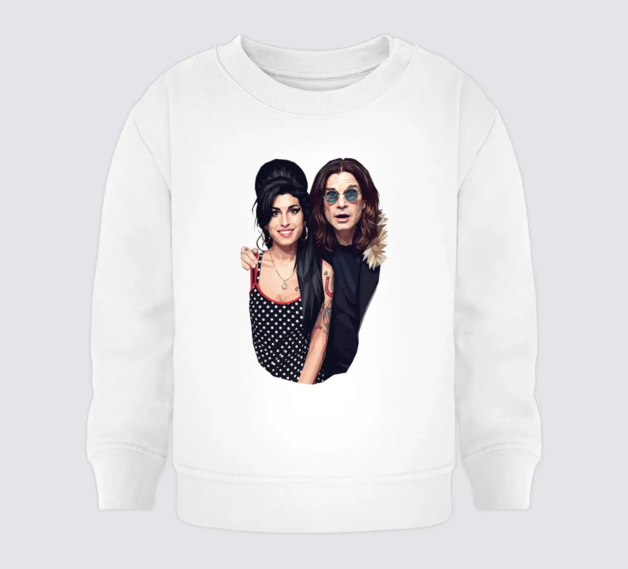 Amy Winehouse e Ozzy Osbourne Low Poly felpa neonato da Low Profile