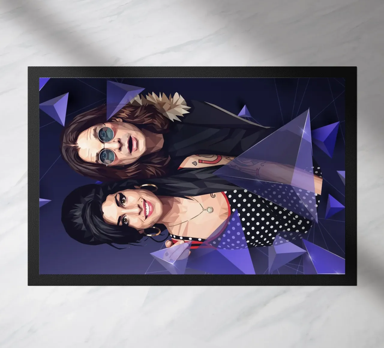 Amy Winehouse e Ozzy Osbourne Low Poly zerbino da Low Profile