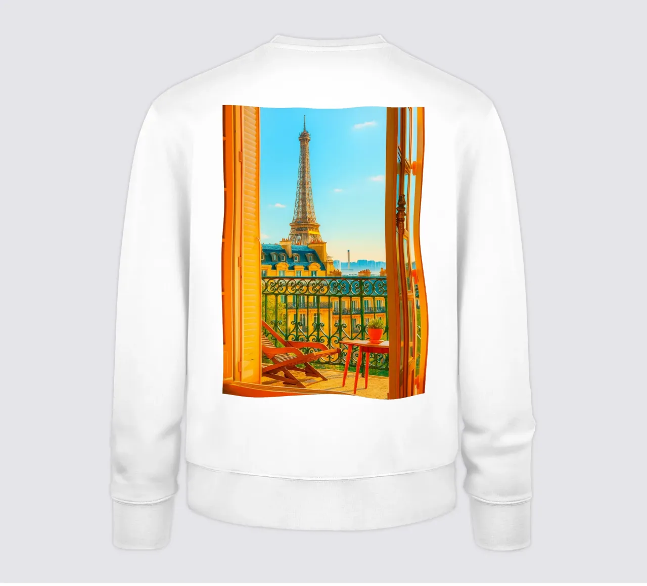 vue de la Tour Eiffel depuis l'hôtel photographie rétro sweat de lottuz