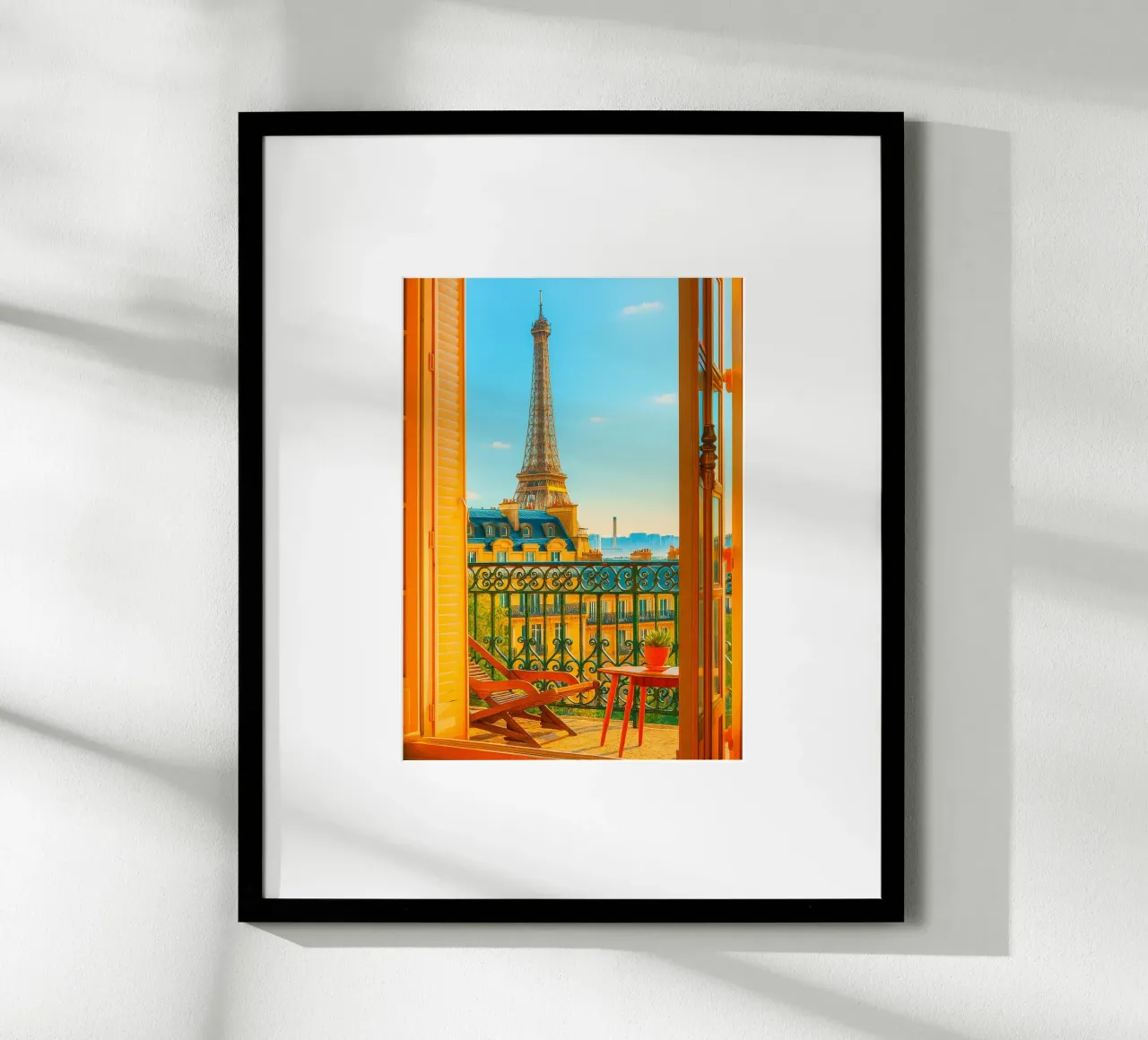 view of the Eiffel Tower from the hotel retro photography hahnemühle by lottuz